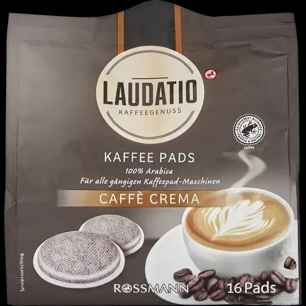 Laudatio Kaffee Pads Caff&egrave; Crema, 16 Pads