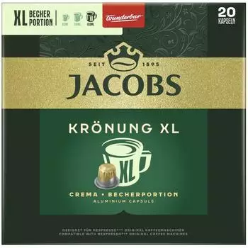 Jacobs Krönung XL Crema Becherportion 20 Port.