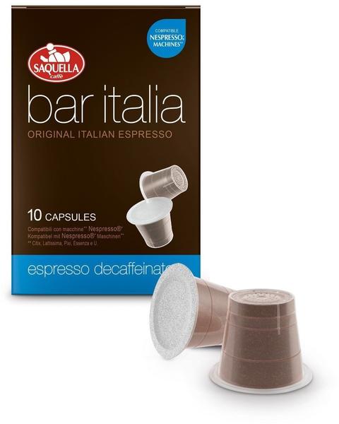 Saquella Bar Italia Espresso Decaffeinato 10 Kapseln