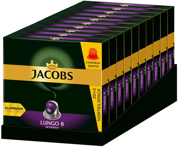 Jacobs Lungo 8 Intenso Kaffeekapseln (10x22 Port.)