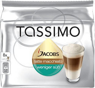 Tassimo Jacobs Latte Macchiato weniger süß T-Disc (8 Port.)