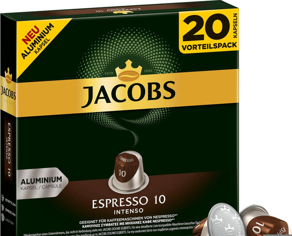 Jacobs Espresso 10 Intenso Kapseln (20 Port.)