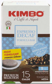 Kimbo Espresso Decaffeinato Pads 15 Entkoffeinierter Kaffeepads