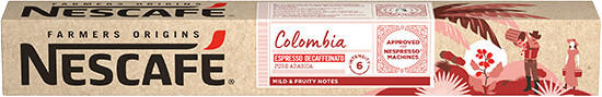 Nescafé Farmers Origins Colombia Espresso Decaffeinato (10 Kapseln)