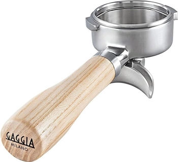 Gaggia Holzsiebtr&auml;ger Doppelaus- lauf Edelstahl und Eschenholz (421946502601)