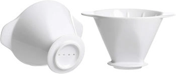 Ritzenhoff & Breker Porzellan Kaffeefilter Rio Wei&szlig; f&uuml;r Filtert&uuml;ten der Gr&ouml;&szlig;e 4 14,5 x 14,5 x 11 cm (038989)