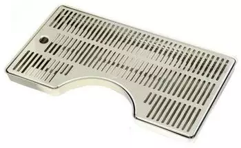 ich-zapfe Tropfblech mit Kerbung aus Edelstahl 400 X 220 X 20 mm