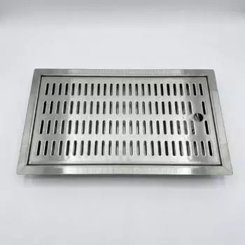 ich-zapfe Edelstahl Tropfblech CNS f&uuml;r Einlass 480 X 313 X 27 mm