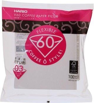Hario Papierfilter VCF-03-100W (V60) weiß