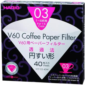 Hario V60 Filter Paper VCF-01-100M weiß 3x40