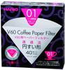 Hario VCF-01-40W, Hario Papierfilter V60-01, 40 St, 40 Stück
