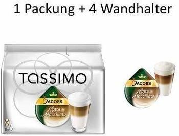 James Premium Tassimo Jacobs Latte Macchiato inkl. Wandhalter 4 St.