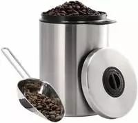 Hama 111250, Hama Kaffeedose Edelstahl 1kg Beh&auml;lter mit Kaffeeschaufel