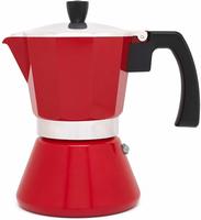 Leopold Vienna LV113007, Leopold Vienna roter Edelstahl Espressokocher...