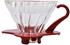 Hario V60 dripper transparent heat-resistant glass 01 Red 1-2 cups of VDG-01R (japan import)