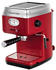 Russell Hobbs Espressomaschine Retro Rot Siebträger (15 Bar, 2 Tassen-Einsätze, 1,1l abnehmbarer Wassertank, Dampf-Milchschaumdüse, Portionierlöffel mit Tamper) Kaffeemaschine, 28250-56