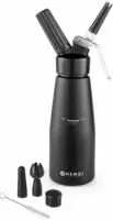 Hendi Sahnespender Kitchen Line 588420, 0,5 Liter, schwarz, 80 x 260mm,...