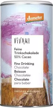 Vivani Demeter Bio Feine Trinkschokolade 50% Kakao 300g Dose