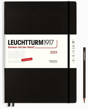 Leuchtturm1917 Tageskalender 2024 Master A4+ Hardcover Schwarz (367584)