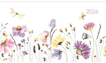 Alpha Edition Ladytimer Pad Flower Field 2024 15,6x9 cm Blumen
