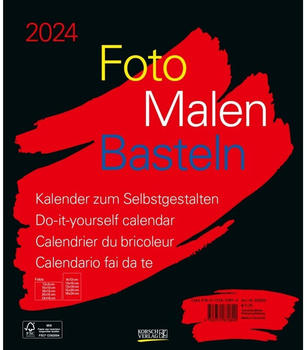 Korsch Verlag Foto Malen Basteln Bastelkalender Schwarz Groß 2024