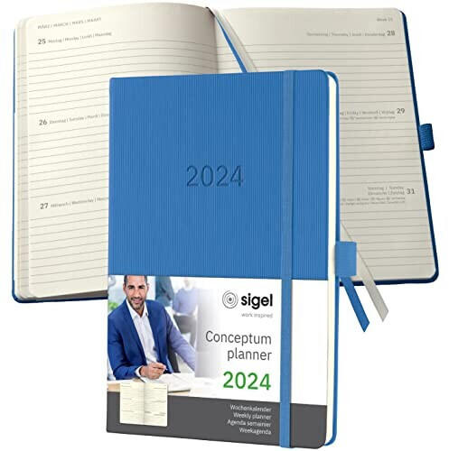 sigel Conceptum 2024 A5 Hardcover dust blue (C2468)
