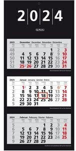 Herlitz 3-Monatskalender 2024 Blockkalender mit Datumsschieber 33 x 70 cm
