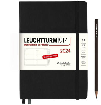Leuchtturm1917 Medium 2024 A5 Hardcover Schwarz (367621)