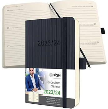 sigel Conceptum 2023/2024 A6 18 Mon Softcover black (C2407)