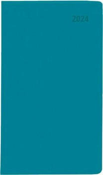 Zettler Taschenplaner 510 2024 9,5x16cm 1 Monat/2 Seiten Leporello türkis (609969)