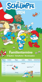 Alpha Edition Familienplaner Die Schlümpfe 2024
