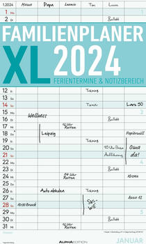 Alpha Edition Familienplaner XL mit 6 Spalten 2024