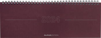 Alpha Edition Tisch-Querkalender Papyrus Rot 2024