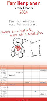 Alpha Edition Typo Art Familienplaner 2024 19,5x45