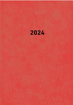Zettler Buchkalender 1T/1S rot 2024