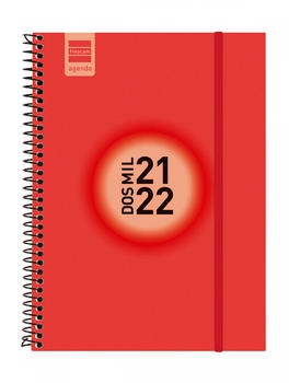 Finocam School Calendar 2021-22 Espir Label E10 W/2P Catalan Red