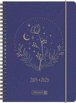 Brunnen Moon Flower 2024/2025 A5 blau (1072175025)