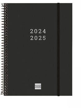 Finocam Agenda 18 Months 2024-25 Espiral Black