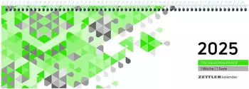 Zettler Tischquerkalender 2025 1 Woche / 1 Seite grün