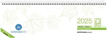 Zettler Tischquerkalender 2025 1 Woche / 2 Seiten Recycling