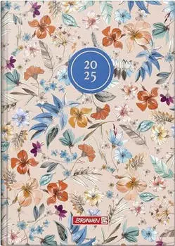 Brunnen Buchkalender 795 A5 1 Tag/Seite Grafik-Einband Botanical 2025