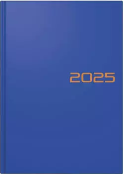 Brunnen Buchkalender 795 A5 1 Tag/Seite Balacron-Einband blau 2025
