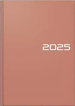Brunnen Buchkalender 795 A5 1 Tag/Seite Balacron-Einband coral 2025
