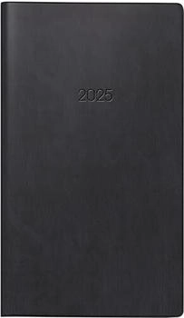 Brunnen Modell 758 2025 8,7x15,3cm 1 Woche/Seite schwarz