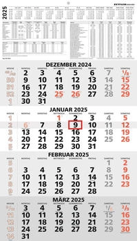 Zettler Viermonatskalender 959 2025 33x59cm rot