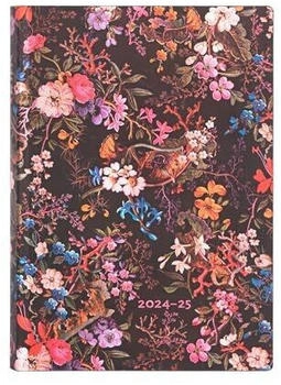 Paperblanks Monatskalender Flexi 2025 Floralia Midi Tagesüberblick