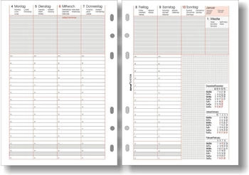 BRUNNEN - Cuaderno Modelo 783 (2025), 2 Páginas = 1 Semana, 108 × 297 Mm, 128 Páginas, Cubierta