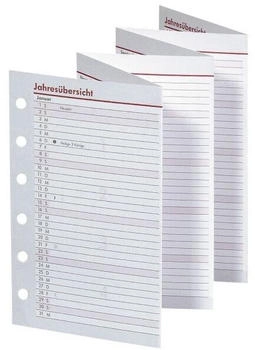 bsb-obpacher Kalendereinlage Pocket 12 Monate / 2 Seiten 74x105mm 2025 (02-0285,)