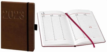 bsb-obpacher V-Book braun 1 Woche / 2 Seiten 14x21cm 2025