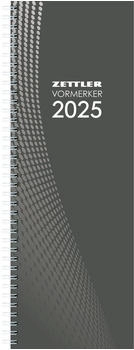 Zettler Buchkalender Vormerker anthrazit 1 Woche / 1 Seite 10,5x29,7cm 2025